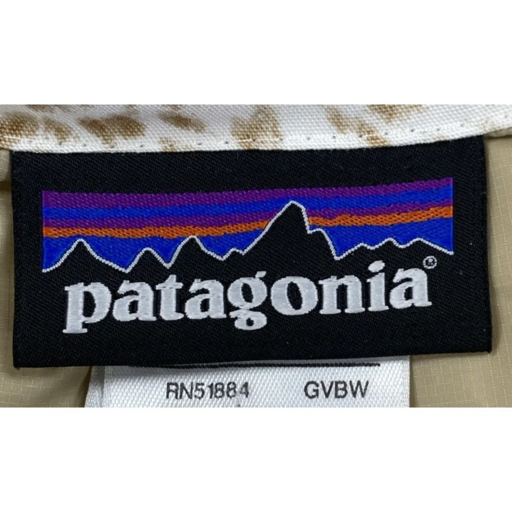 Patagonia Toggle Down Vest‎ Full Zip Cream Brown Women's Large